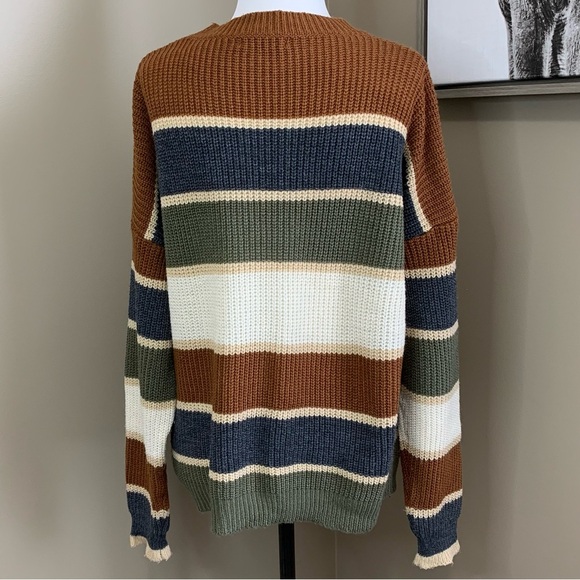 SHEIN Lune Drop Shoulder Crew Next Knit Sweater - Picture 6 of 11